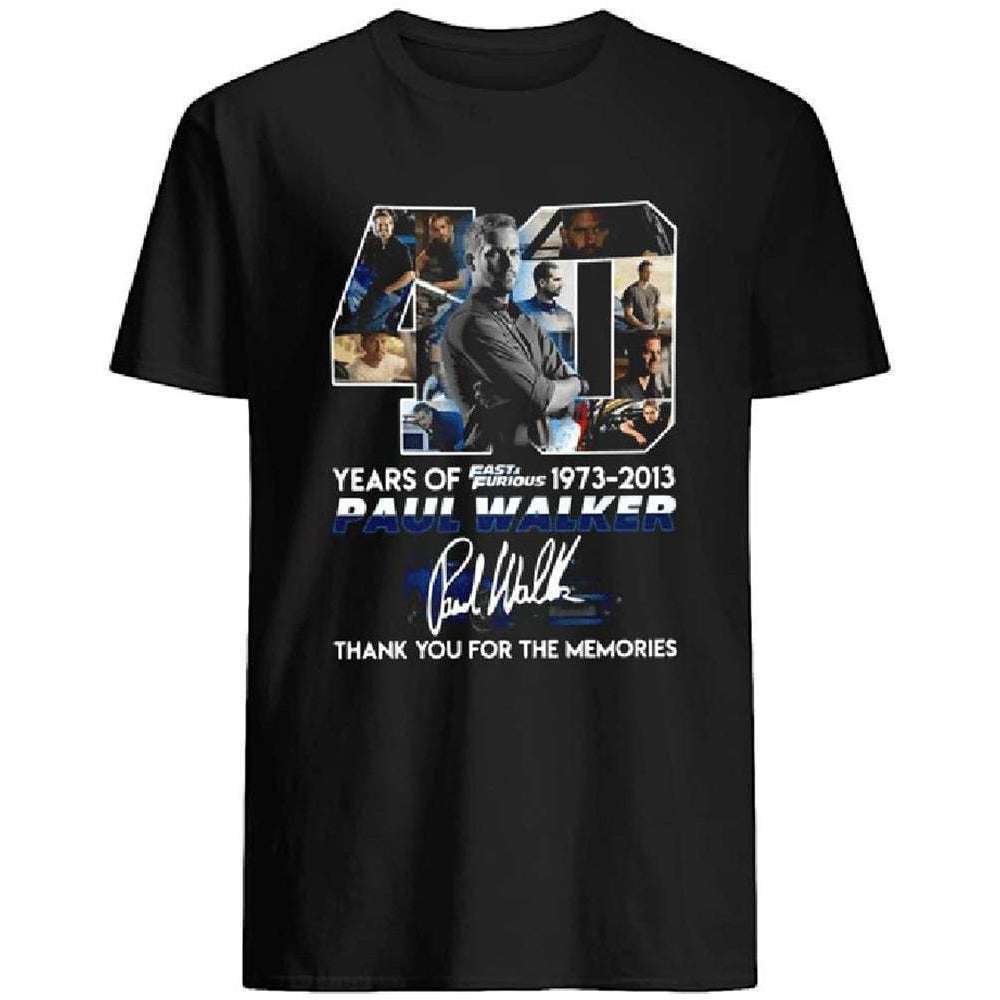 Paul Walker Signature Thank You For The Memories T Shirt - Picture 1 of 4